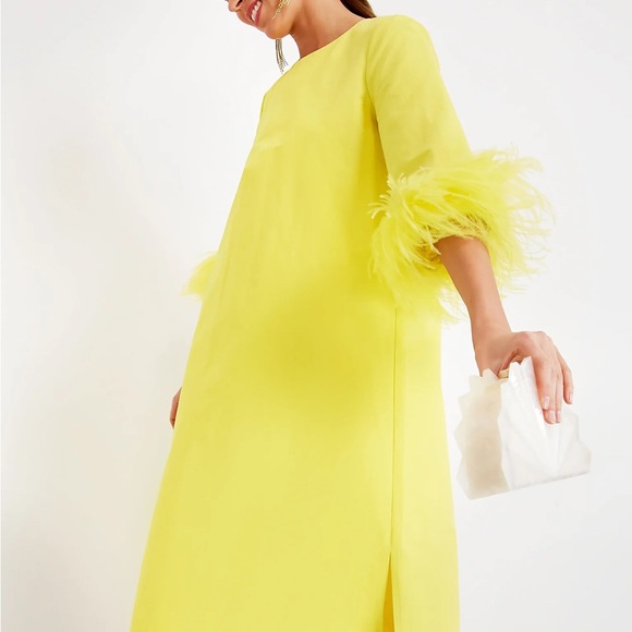 Citron Feather Jamie Dress Tuckernuck NEW - Picture 7 of 13